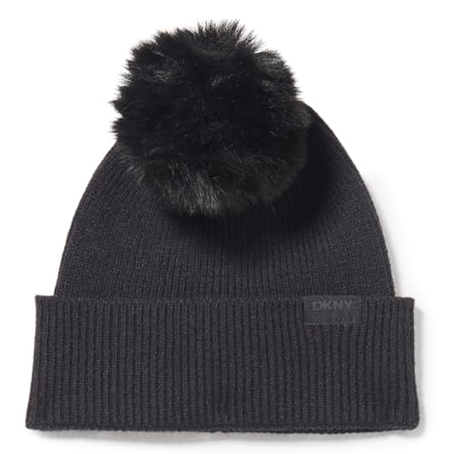 DKNY Women's Accessories Box Set (hat, scarf),Black,0S3