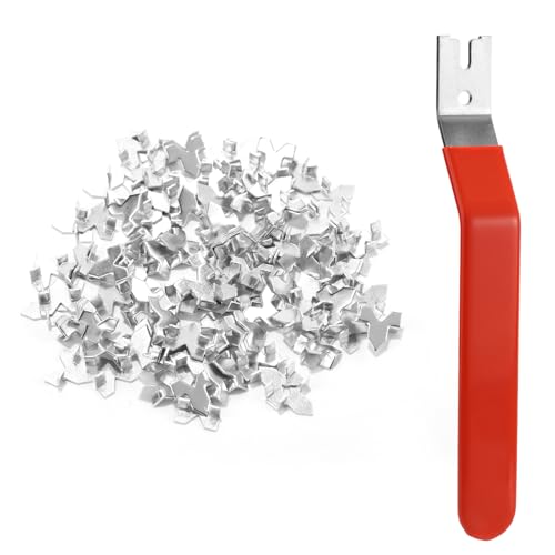 Glazier Point Driver Tool with 150 Push Points, Picture Frame Glazing Point Driver for Framing Glass, Pictures, Cross Stitch Artwork Mounting & Securing