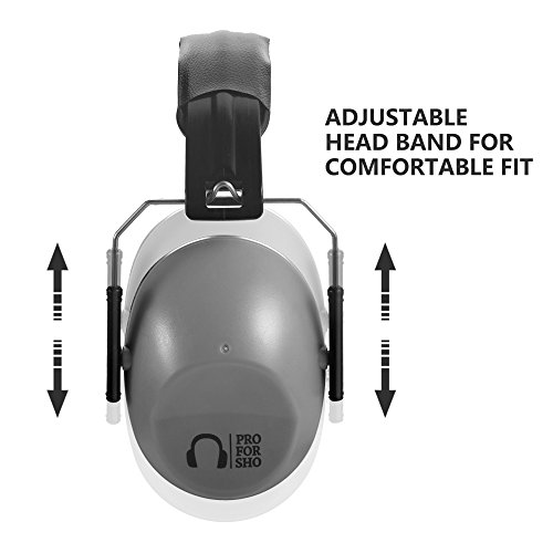 Pro For Sho 34Db Shooting Ear Protection - Special Designed Ear Muffs Lighter Weight & Maximum Hearing Protection - Standard Size, Grey #TOP1