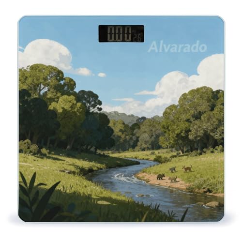 Báscula Digital de Baño Alvarado con Cristal Templado miniatura 1