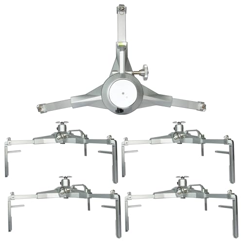 Image of Wheel Alignment Tire Clamp, 18.5 inch-43.3 inch Tire OD Range, Magnetic Adapter Plate for Camber & Caster Gauges, Wheel Alignment at Home (4 Pack)