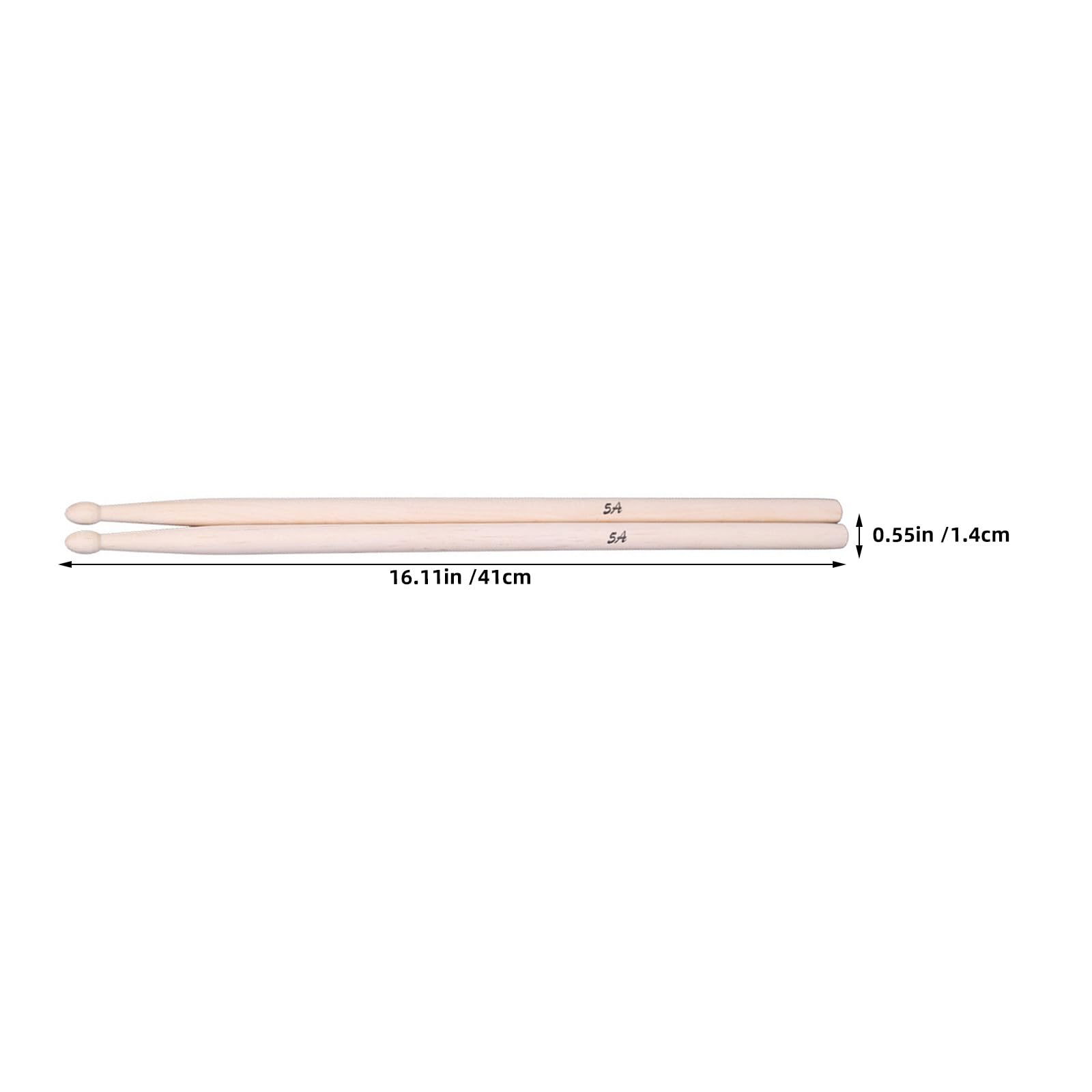 10 paires de baguettes de batterie en bois d'érable 5A - Baguettes de percussion - Outils d'entraînement pour batteur - de rechange en bois - de caisse claire pour la pratique