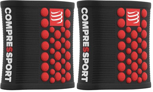 Compressport - Serre-Poignet Multisport - Sweatbands 3D.Dots - Serre-Poignet Anti-Transpiration - Propriétés Ultra-Absorbantes - Fibres à Séchage Rapide,...