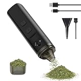 PINVOK Electric Herb Grinder,Automatic Small Portable Herbal Machine & Spice Mill,USB Rechargeable Grinding Up to 1.5 Gram(Black)