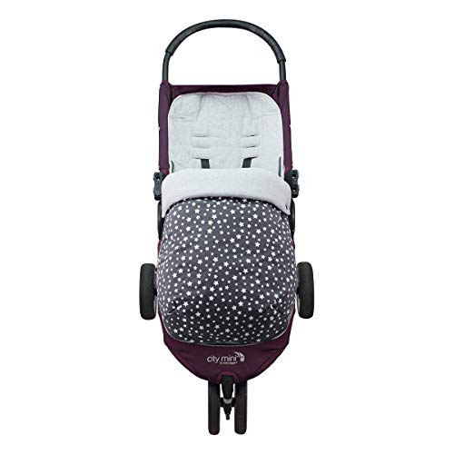 JANABEBE Fußsack für Baby Jogger City Mini (WINTER SKY, BAUMWOLLE)