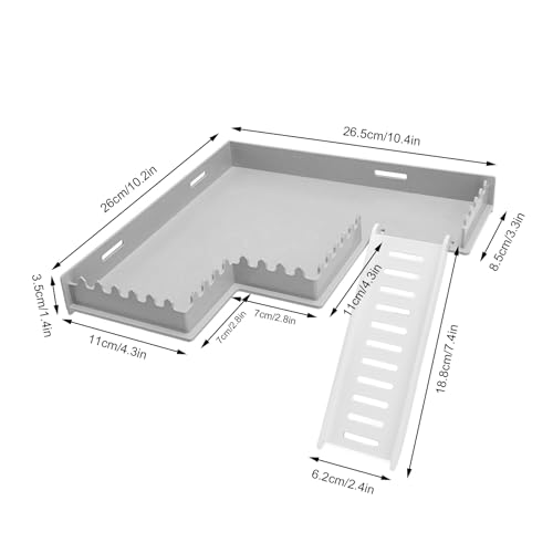 Plateforme pour hamster multifonctionnelle en plastique avec échelle pour souris - 6