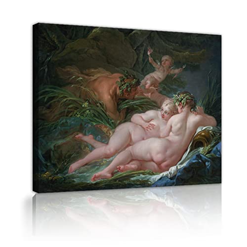Peinture Pan et Syrinx François Boucher : affiche d’art murale encadrée 60x80cm