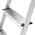 Hailo L60 StandardLine 4-Step Aluminum Folding Step Ladder, 330 lb Capacity – Non-Slip Steps, Safety Rail, Steel Platform, Tool Tray, Slim Fold for Home & Garage