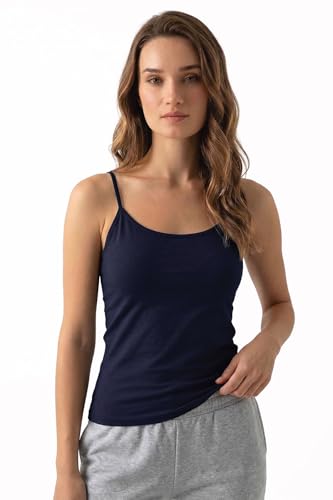 Image of Van Heusen Women's Everyday Cotton Cami | Relaxed Fit | Anti‑Bacterial Tech | Keeps You Dry and Fresh | Sweat Absorbent | Spaghetti Camisole | Color Fresh | Stays 11203|Available in Pack of 1 & 2