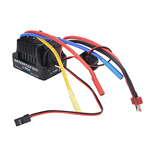 Controlador electrónico de velocidad 80A ESC impermeable coche 1/8 4