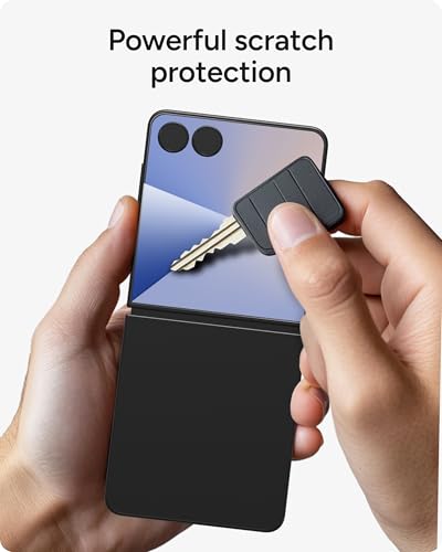 Image of ZAGG Glass+ Samsung Galaxy Z Flip7 Screen Protector (Front Screen Only) - 3x Stronger, Scratch-Resistant, Smudge-Resistant, Fingerprint Scanner Compatible, InvisibleShield, Easy Installation