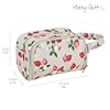 Hobby Gift Exklusive Häkeltasche, 100% weiche Baumwolle, Häkelnadeletui mit Reißverschluss, Garnöse, Garnhalter, Häkeltasche, Baumwollgriff, 21 x 24 x 10 cm – Erdbeeren #4