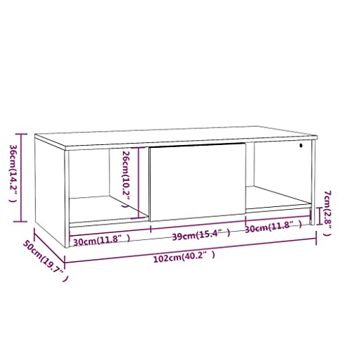 Table Basse Sonoma Gris et Design Industriel pour un Apéritif Convivial - 3