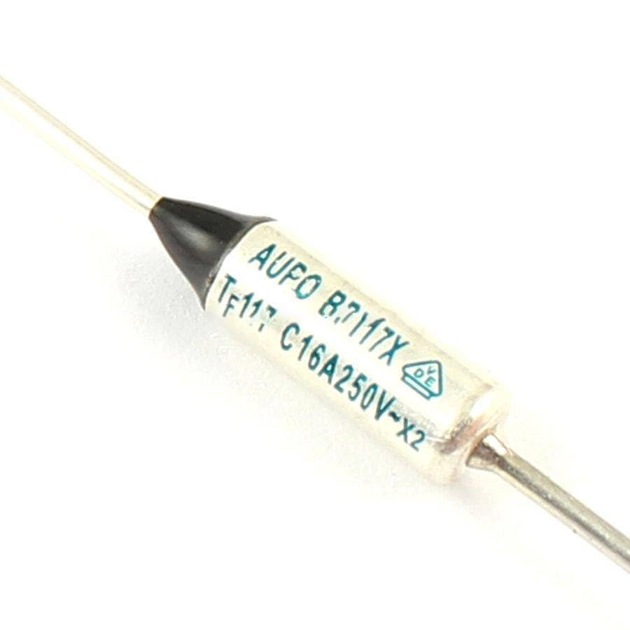 10 Pcs Thermal Fuse Cutoff TF 117 Degree 250V 16A BF117X