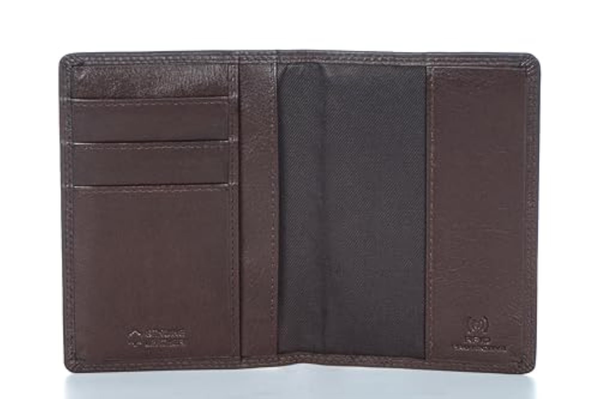 Genuine Leather Passport Wallet for Men and Women (Brown)