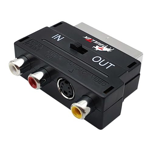 Adattatore Scart 21 Poli+switch In-out /s-vhs /3 Rca Femm - Foto 4