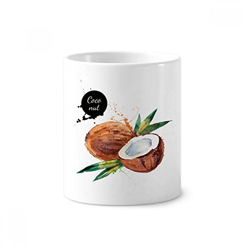 Tasse blanche aquarelle fruits exotiques pour bureau et salle de bain