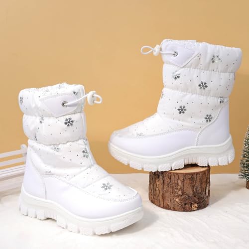 Girl's Boys Snow Boots Waterproof Outdoor Warm Anti-Slip Cold Weather Cute Shoes Hight-Cut for Outdoor Skiing 20252