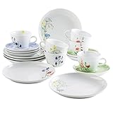 KAHLA 390453A50001C Five Senses Wildblume Kaffeeservice 18tlg. | Kaffeeservice mit Blumenmotiv für 6 Personen aus Porzellan