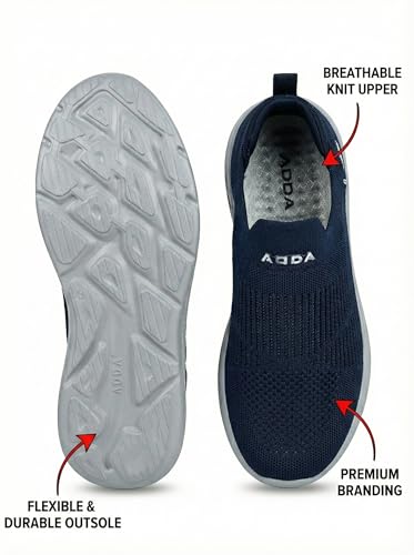 Image of Adda (Label Men's Sports Shoes with Memory Foam Cushioned Insole|Running Walking Gym Training Jogging Athletics|Comfortable & Stylish|Casual & Lightweight|Slipon Sneaker Gent's & Boy's...