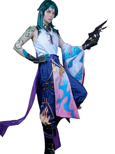 OSIAS Genshin Impact Xiao Cosplay Outfit Xiao Costume(XXL)