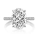 Duan Classic Promise Ring 925 Sterling Silver Oval Cut 3ct AAAAA Zircon Cubic Zirconia Promise Engagement Wedding Band Rings Size 6-10 (US Code 10)