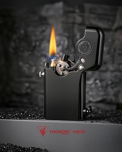 Encendedor Clásico THORENS Gen 1 Cuerpo de Latón Negro miniatura 3