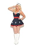 Hotspot Women's Plus Size Sexy Sailor Nautical Adult Role Play Costume