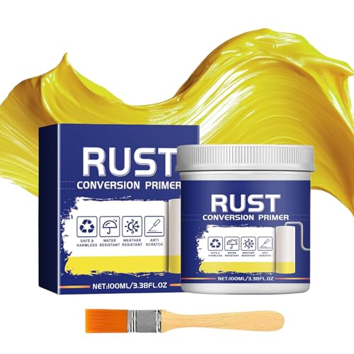 Generisch Rust Converter Paint for Metal, Rust Remover Paint with Brush, Household Everyday Supplies for Alloy Wheels, Roof, Steel, Iron, Car Underbody Protection
