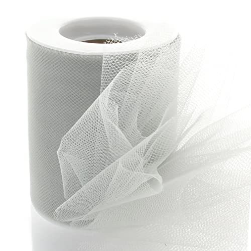 Image of 3 inch Premium Tulle Fabric Roll for Crafts, Wedding, Party Decorations, Gifts - Gray 100 Yard Spool