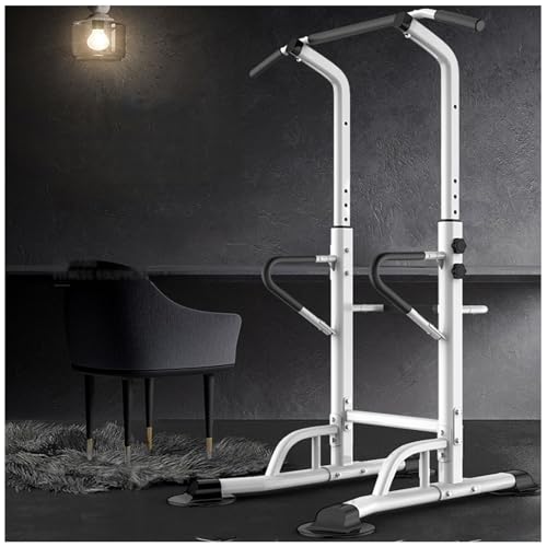 Power Tower Klimmzüge Dips Höhenverstellbares Multifunktions Fitnessgerät Zuhause Kraftstation Klimmzugstange Dip Station Liegestützgriffe,Weiß Power Tower Klimmzüge Dips Höhenverstellbares Multifunktions Fitnessgerät Zuhause Kraftstation Klimmzugstange Dip Station Liegestützgriffe,Weiß