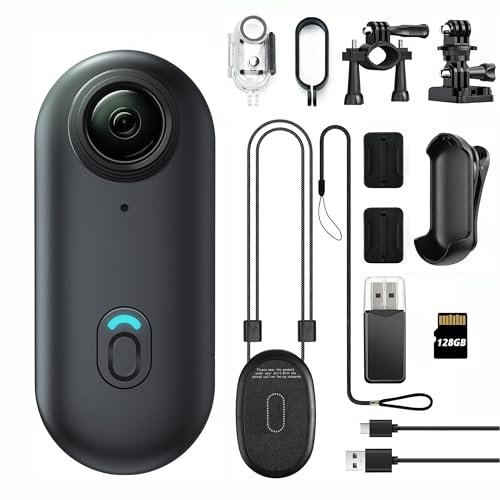 Image of JETO 1080P HD Mini Body Camera, 128GB, Dual Touch Screens, 150° Wide Angle, Waterproof Case, Magnetic Pendant & Back Clip, App Remote Live Stream, Portable Wearable Action Cam for Travel