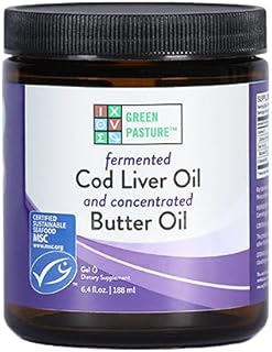 Green Pasture Butter Oil/Fermented Cod Liver Oil Blended Gel - Non Flavored, 6.4 oz.