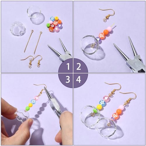 UR URLIFEHALL 10 Pcs Flower Glass Bead Cones Wind Chimes Bead End Caps Flower Shaped Beads for Jewellery Making Crafts Home Gift Decor - Image 4