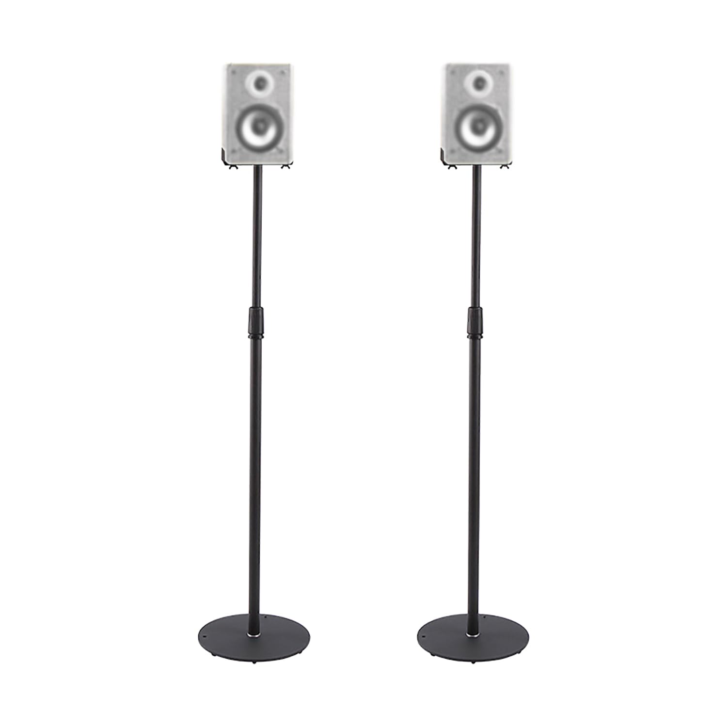 Supporto Casse Audio，Stativi per Casse，Satelliti Fino a 8 kg, Set da 2 Supporti da Pavimento,si Estende da 75 cm a 140 cm, Contiene Altoparlanti Satellitari e Piccoli da Scaffale