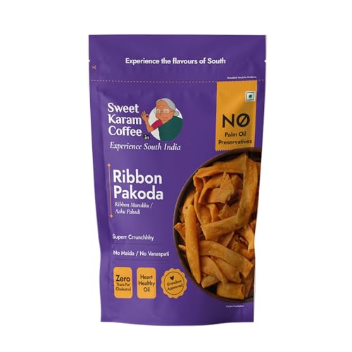 Sweet Karam Coffee Ribbon Pakoda | Pakkavada | Kokku Vada | No Palm Oil | No Preservatives | Authentic South Indian Namkeen | Fresh & Crispy Tea Time Snacks | Homemade Recepie | 200 Grams (B0D9286NY2) Amazon Price History, Amazon Price Tracker