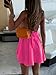 SOLY HUX Women's Halter Neck Sleeveless Bow Tie Backless Flowy Mini Dress Beach Vacation Clothes Hot Pink X-Small