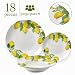 Imagen de ROCKING GIFTS Vajilla 18 Piezas Limones Porcelana Set Completo para 6 Personas Platos De Comida Postre Diseño Cítrico