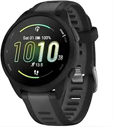 Relógio Forerunner 165, Bateria 14 dias, tela AMOLED, Gps, Treinos Personalizados, resistente à água, original Nota Fiscal e garantia - Preto