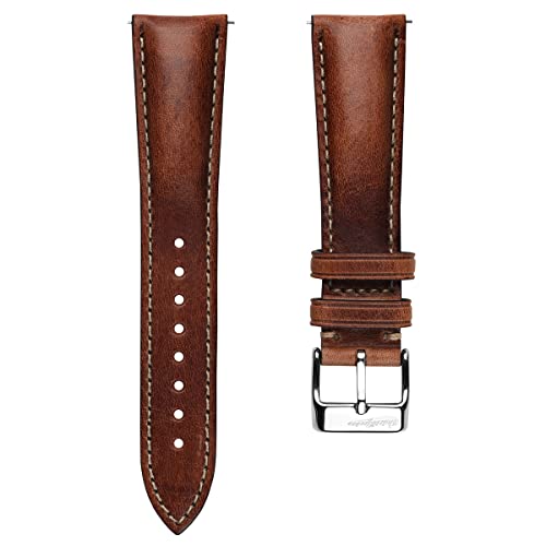 Bracelet de montre en cuir robuste et élégant modèle Vintage Highley
