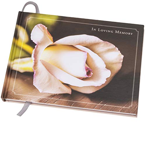 Livre d'or funéraire fleur pour célébrer la mémoire d'un proche