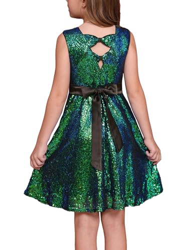 GRACE KARIN Girls Sequin Sparkly Dress Kids Party Birthday Fancy Formal Cocktail Pageant Christmas Dresses Size 6-14Y