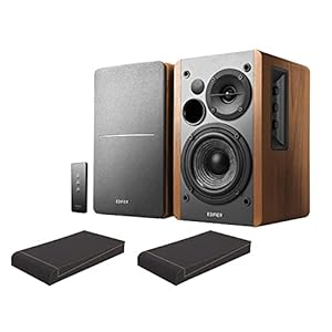 Edifier Studio R1280T 2.0 luidsprekersysteem Wood ISO Set (actief paar speakers met infrarood afstandsbediening incl. 2 absorberende platen) Brown