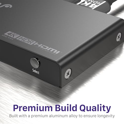 Image of Fosmon 5 in 1 Out 4K HDMI 2.0 Switch (4K@60Hz) with Remote 18Gbps Splitter | 5-Port 4K HDMI Switcher with remote supports High Speed 18Gbps HDR HDCP 2.2 auto-switching Splitter Hub for PS5 Xbox TV PC.