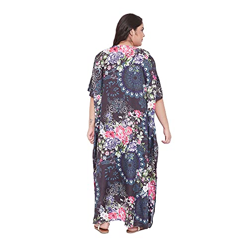 Image of Oussum Women Kaftan Plus Size Polyester Summer Lightweight Caftan Swimsuit Cover Ups Maxi African Mumu Lounge House Dress