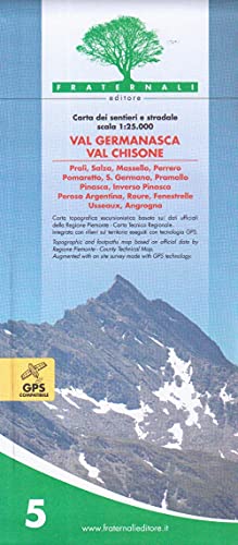 Carta n. 5. Val Germanasca val Chisone. Carta dei sentieri