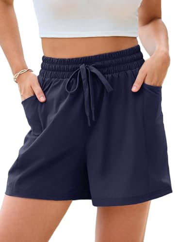 Dokotoo Women's Athletic Shorts High Waisted Running Shorts Quick Dry