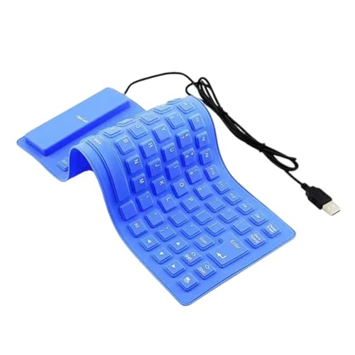 FUUGlan Claviers flexibles en silicone 85 touches, fils USB, anti-poussière, silencieux, pour PC et ordinateur portable
