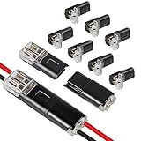 10Pcs Double-Wire Plug-in Connector Led Light Strip Connectors 2 Pin, Quick Splice Wire Wiring Connector for AWG 20-24,2 Pin 2 Way Universal Compact Wire Terminals, No Wire-Stripping Required