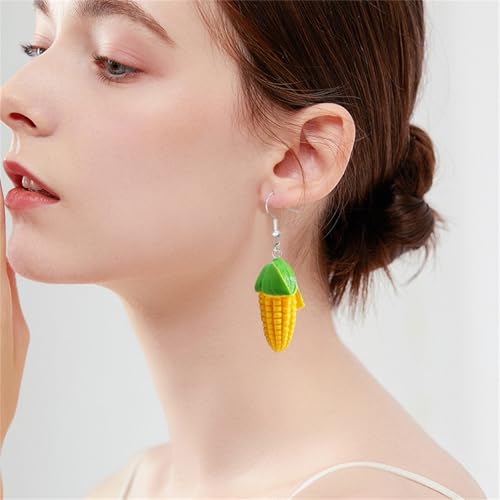 Dreuyet Corn Earrings for Women Handmade Corn on the Cob Earrings Lifelike Cute Yellow Corn Thanksgiving Halloween Holiday Jewelry2
